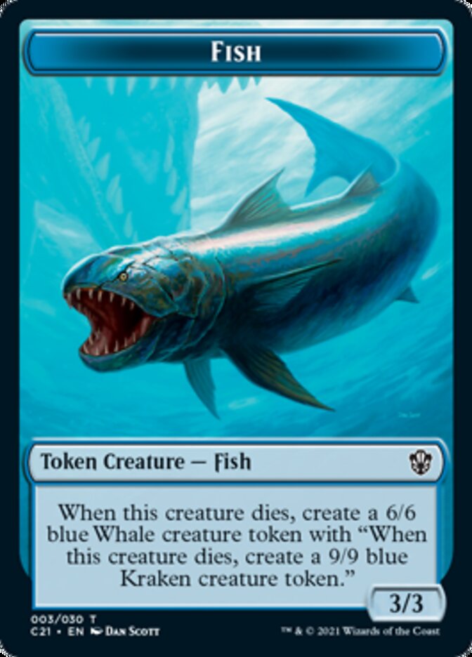 Beast (010) // Fish Token [Commander 2021 Tokens] | Tacoma Games