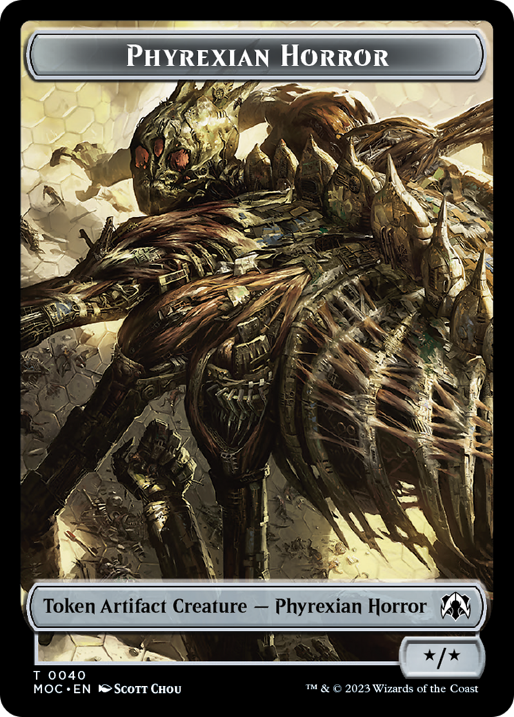 Phyrexian Golem // Phyrexian Horror Double-Sided Token [March of the Machine Commander Tokens] | Tacoma Games