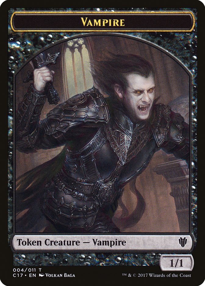 Bat // Vampire Double-sided Token [Commander 2017 Tokens] | Tacoma Games