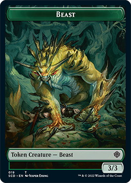 Beast // Beast Double-Sided Token [Starter Commander Decks] | Tacoma Games