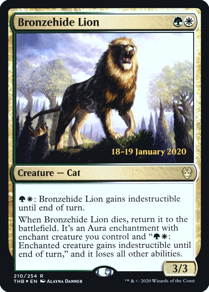 Bronzehide Lion [Theros Beyond Death Prerelease Promos] | Tacoma Games