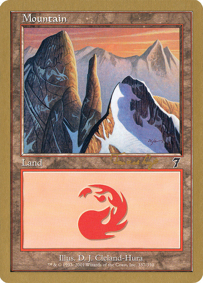 Mountain (337) (Tom van de Logt) [World Championship Decks 2001] | Tacoma Games