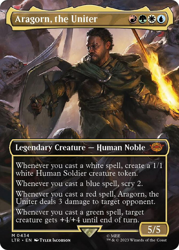 Aragorn, the Uniter (Borderless Alternate Art) [The Lord of the Rings: Tales of Middle-Earth] | Tacoma Games