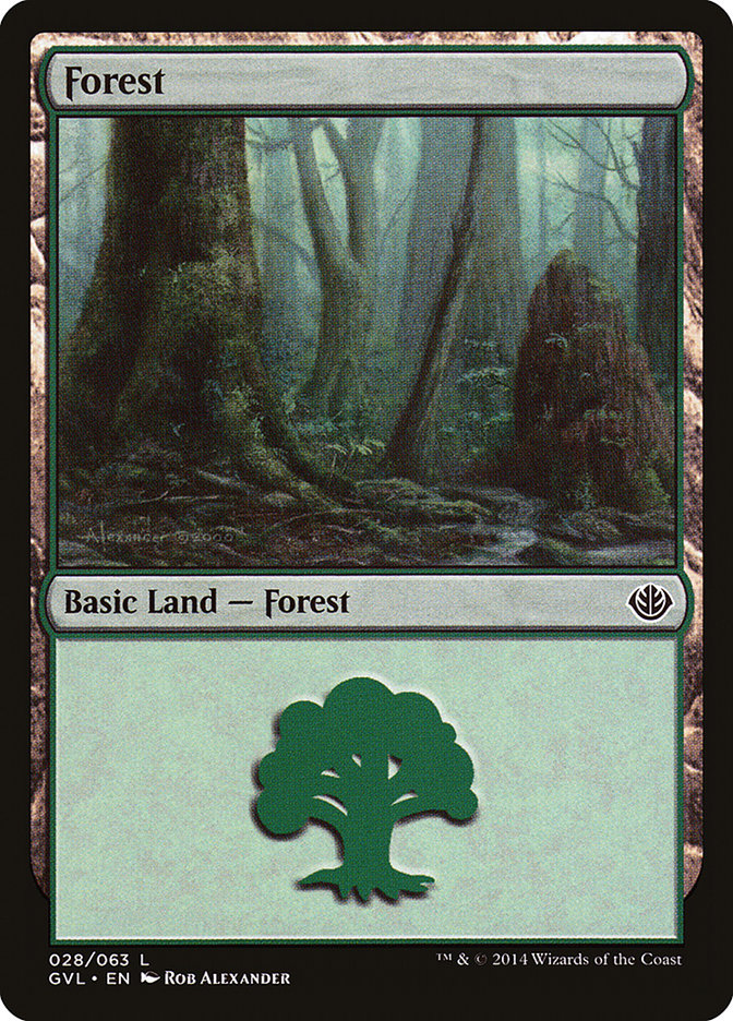 Forest (28) (Garruk vs. Liliana) [Duel Decks Anthology] | Tacoma Games