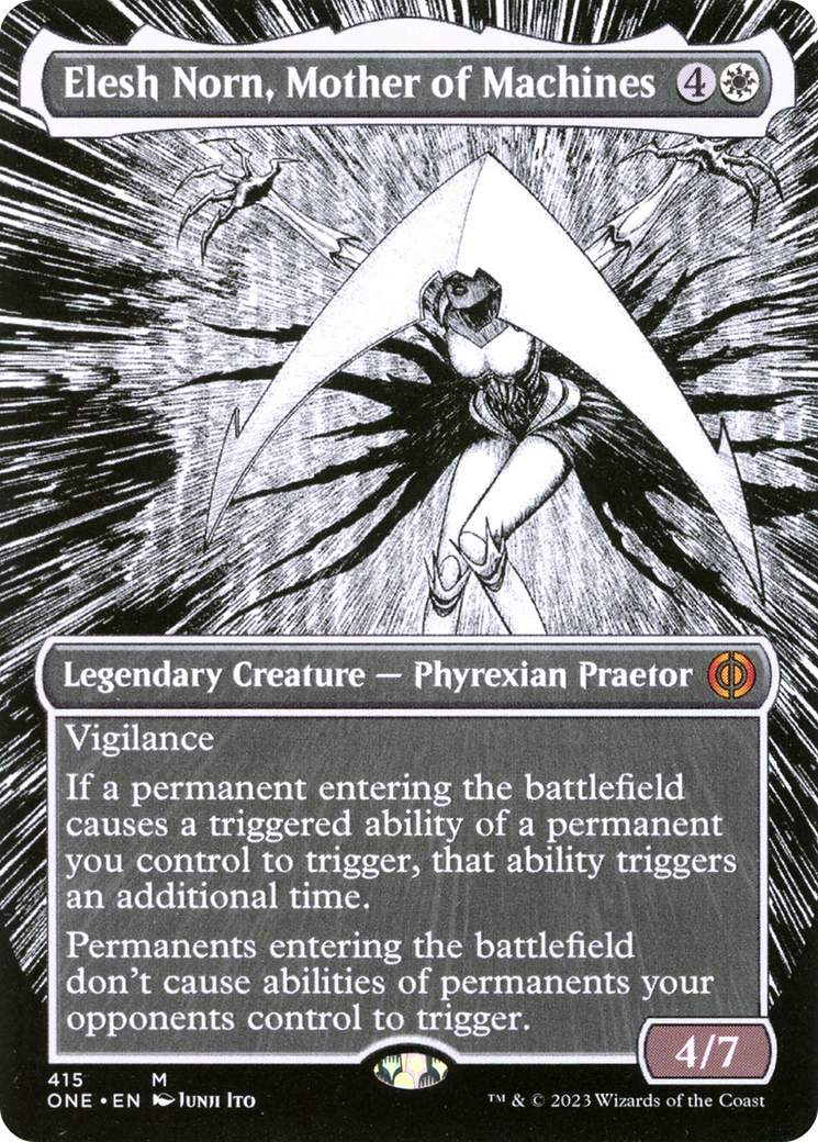 Elesh Norn, Mother of Machines (Borderless Manga) [Phyrexia: All Will Be One] | Tacoma Games