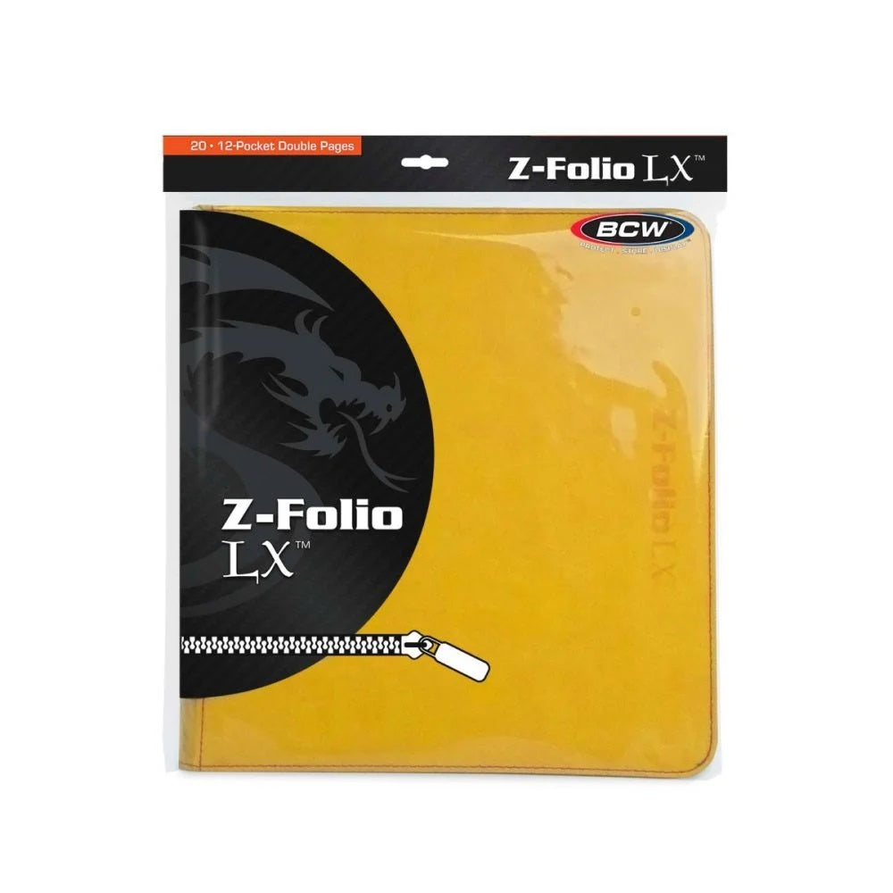 BCW SUPPLIES: Z-FOLIO - 12-POCKET LX YELLOW | Tacoma Games