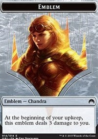 Emblem - Chandra, Roaring Flame [Magic Origins Tokens] | Tacoma Games