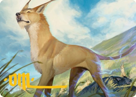 Blink Dog Art Card (Gold-Stamped Signature) [Dungeons & Dragons: Adventures in the Forgotten Realms Art Series] | Tacoma Games