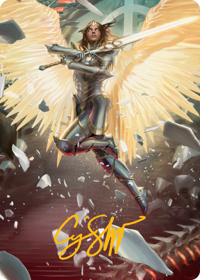 Archangel Elspeth Art Card (Gold-Stamped Signature) [March of the Machine Art Series] | Tacoma Games