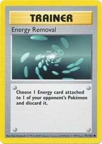 Energy Removal (92) [Base Set (Shadowless)] | Tacoma Games