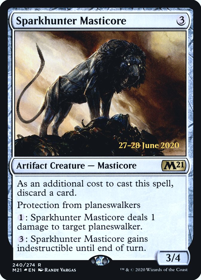 Sparkhunter Masticore  [Core Set 2021 Prerelease Promos] | Tacoma Games