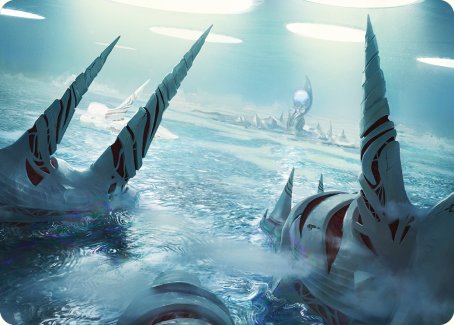 Seachrome Coast Art Card [Phyrexia: All Will Be One Art Series] | Tacoma Games