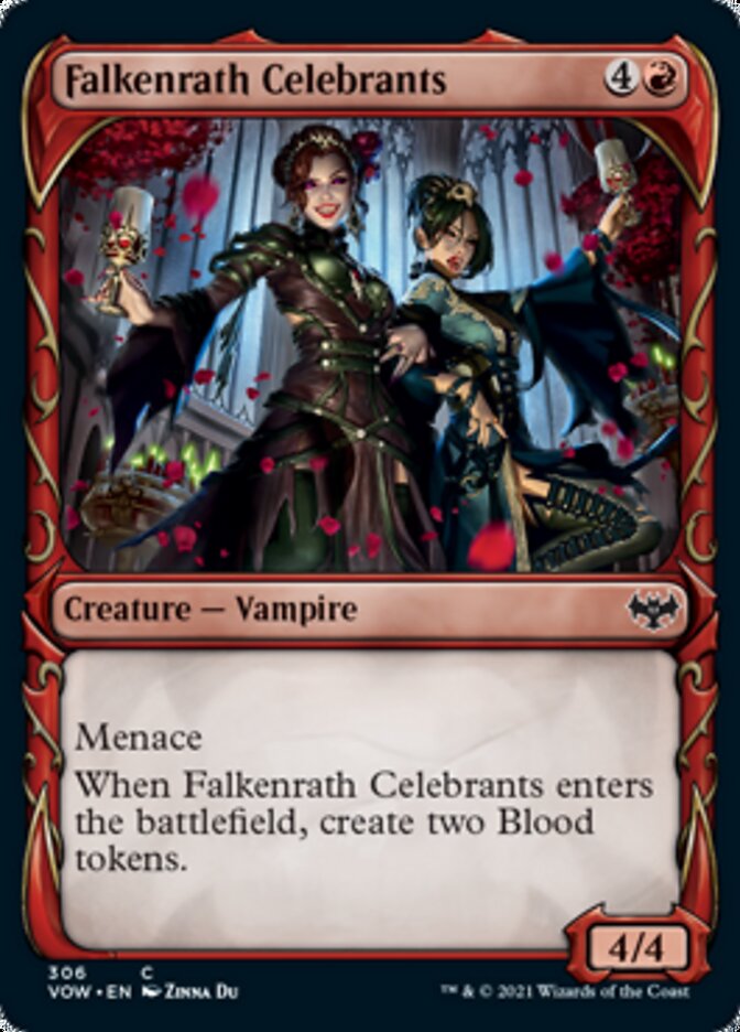 Falkenrath Celebrants (Showcase Fang Frame) [Innistrad: Crimson Vow] | Tacoma Games