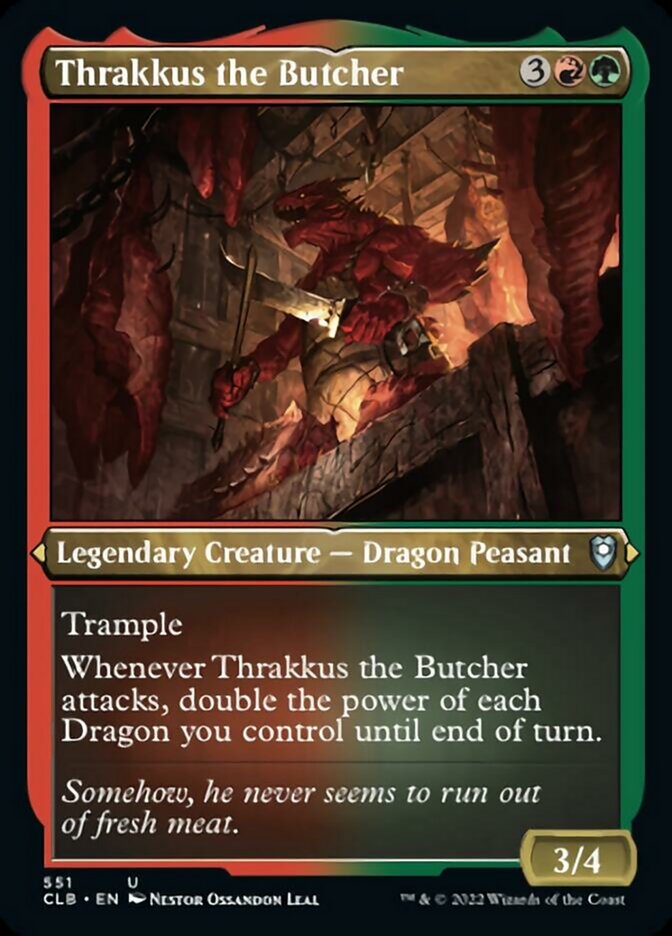 Thrakkus the Butcher (Foil Etched) [Commander Legends: Battle for Baldur's Gate] | Tacoma Games