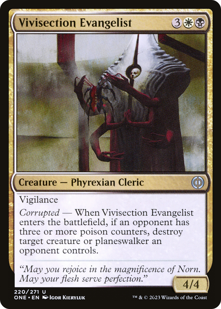 Vivisection Evangelist [Phyrexia: All Will Be One] | Tacoma Games