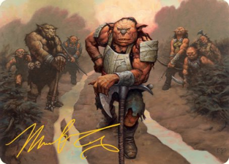 Hobgoblin Bandit Lord Art Card (Gold-Stamped Signature) [Dungeons & Dragons: Adventures in the Forgotten Realms Art Series] | Tacoma Games