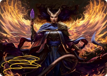 Farideh, Devil's Chosen Art Card (Gold-Stamped Signature) [Dungeons & Dragons: Adventures in the Forgotten Realms Art Series] | Tacoma Games