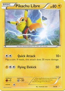 Pikachu Libre (14 - Non-Holo) (14) [XY Trainer Kit: Pikachu Libre & Suicune] | Tacoma Games