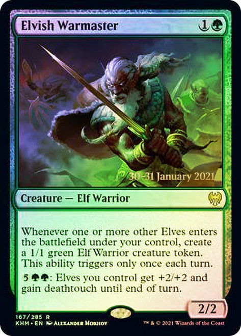 Elvish Warmaster  [Kaldheim Prerelease Promos] | Tacoma Games