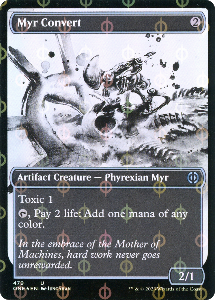 Myr Convert (Showcase Ichor Step-and-Compleat Foil) [Phyrexia: All Will Be One] | Tacoma Games