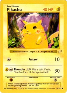Pikachu (E3 Stamped Promo with Red Cheeks) (58) [Miscellaneous Cards & Products] | Tacoma Games