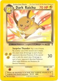 Dark Raichu (WotC Legendary Collection) (7) [Deck Exclusives] | Tacoma Games