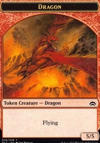 Dragon // Saproling Double-sided Token [Planechase Anthology Tokens] | Tacoma Games