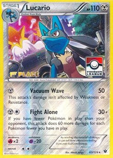 Lucario - 63/124 (League Promo) [1st Place] (63) [League & Championship Cards] | Tacoma Games