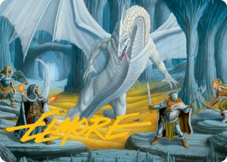 Cave of the Frost Dragon Art Card (Gold-Stamped Signature) [Dungeons & Dragons: Adventures in the Forgotten Realms Art Series] | Tacoma Games