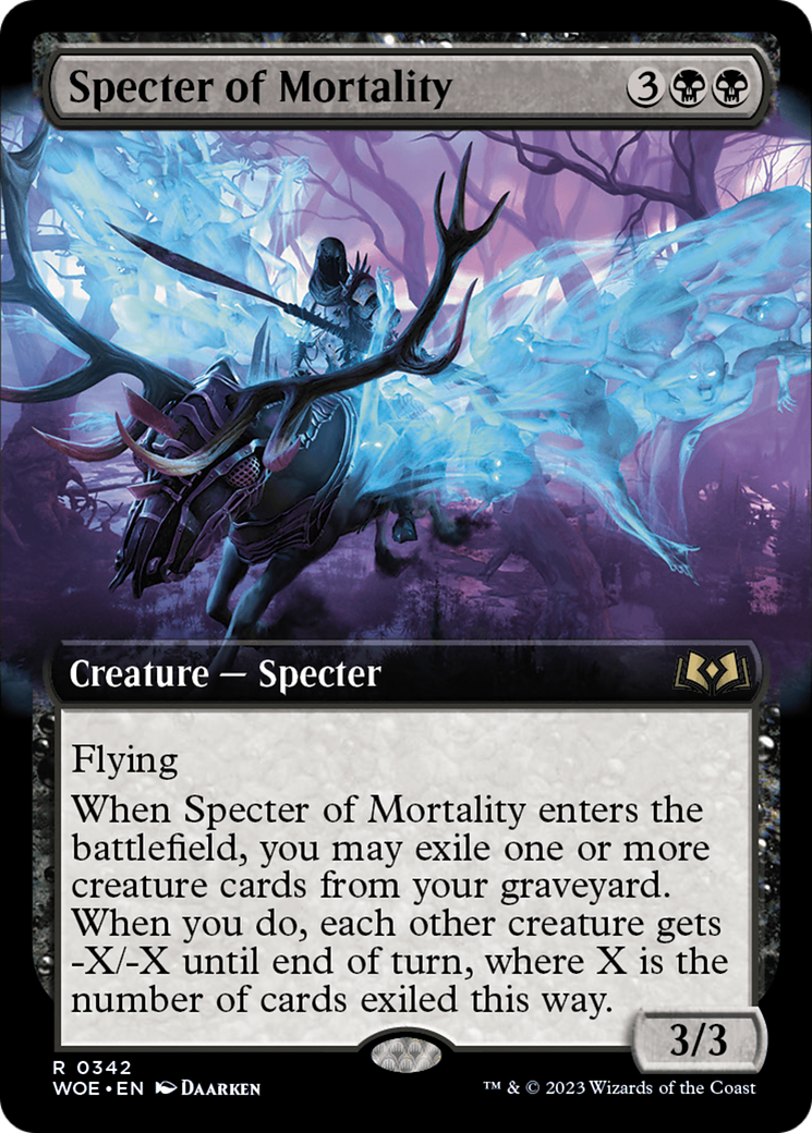 Specter of Mortality (Extended Art) [Wilds of Eldraine] | Tacoma Games
