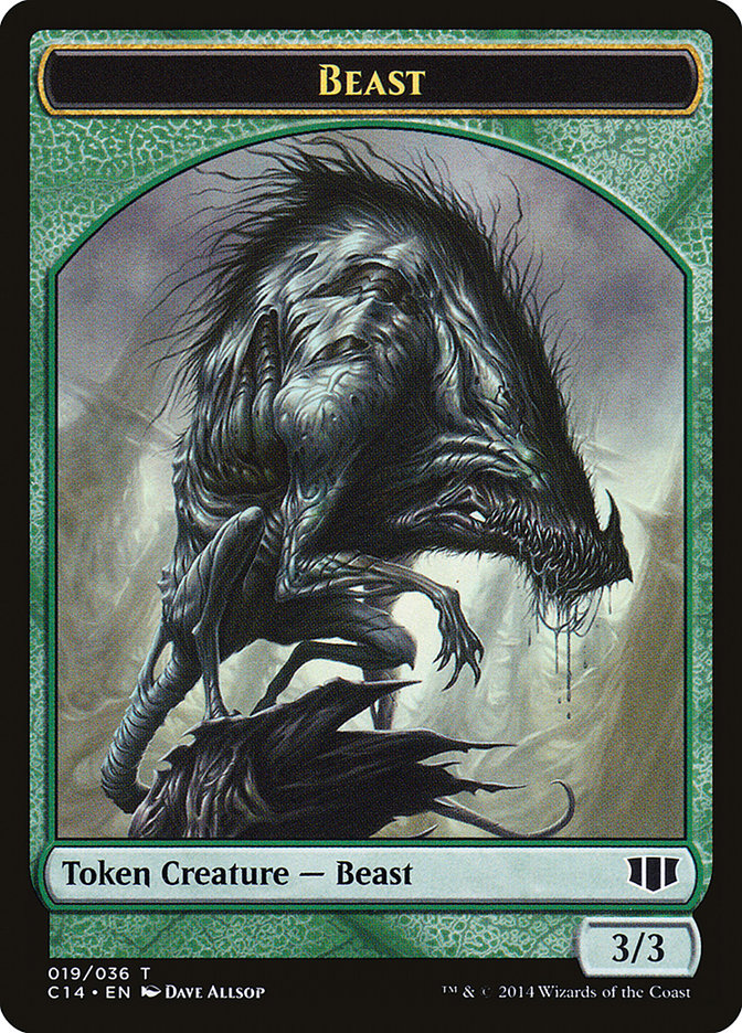 Elemental // Beast (019/036) Double-sided Token [Commander 2014 Tokens] | Tacoma Games