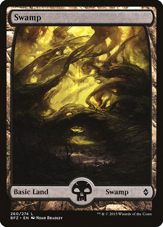 Swamp (260) - Full Art [Battle for Zendikar] | Tacoma Games