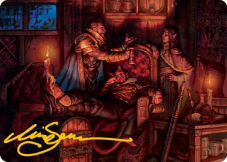 Long Rest Art Card (Gold-Stamped Signature) [Dungeons & Dragons: Adventures in the Forgotten Realms Art Series] | Tacoma Games