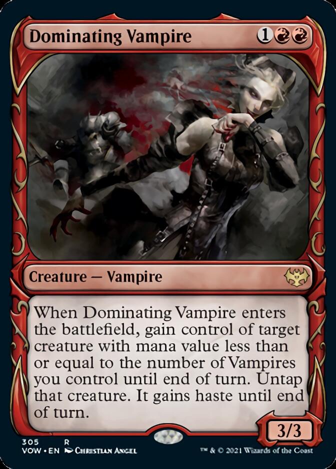 Dominating Vampire (Showcase Fang Frame) [Innistrad: Crimson Vow] | Tacoma Games