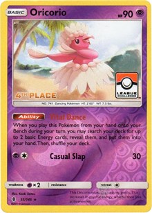 Oricorio - 55/145 (League Promo) [4th Place] (55) [League & Championship Cards] | Tacoma Games