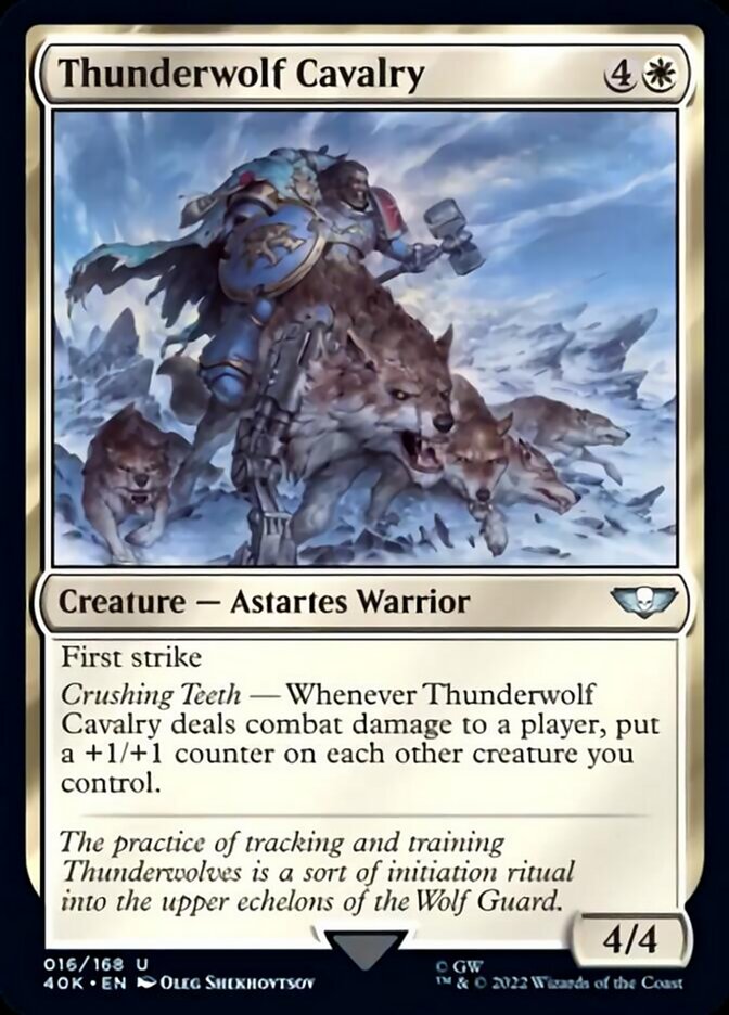 Thunderwolf Cavalry (Surge Foil) [Universes Beyond: Warhammer 40,000] | Tacoma Games