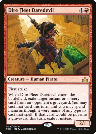 Dire Fleet Daredevil [Rivals of Ixalan] | Tacoma Games