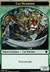 Cat Warrior (008) // Rat (003) Double-sided Token [Commander 2017 Tokens] | Tacoma Games