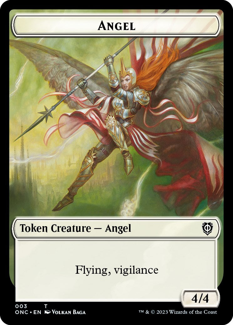 Soldier (008) // Angel Double-Sided Token [Phyrexia: All Will Be One Commander Tokens] | Tacoma Games