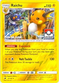 Raichu - 41/147 (League Promo) [2nd Place] (41) [League & Championship Cards] | Tacoma Games