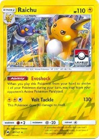 Raichu - 41/147 (League Promo) [1st Place] (41) [League & Championship Cards] | Tacoma Games