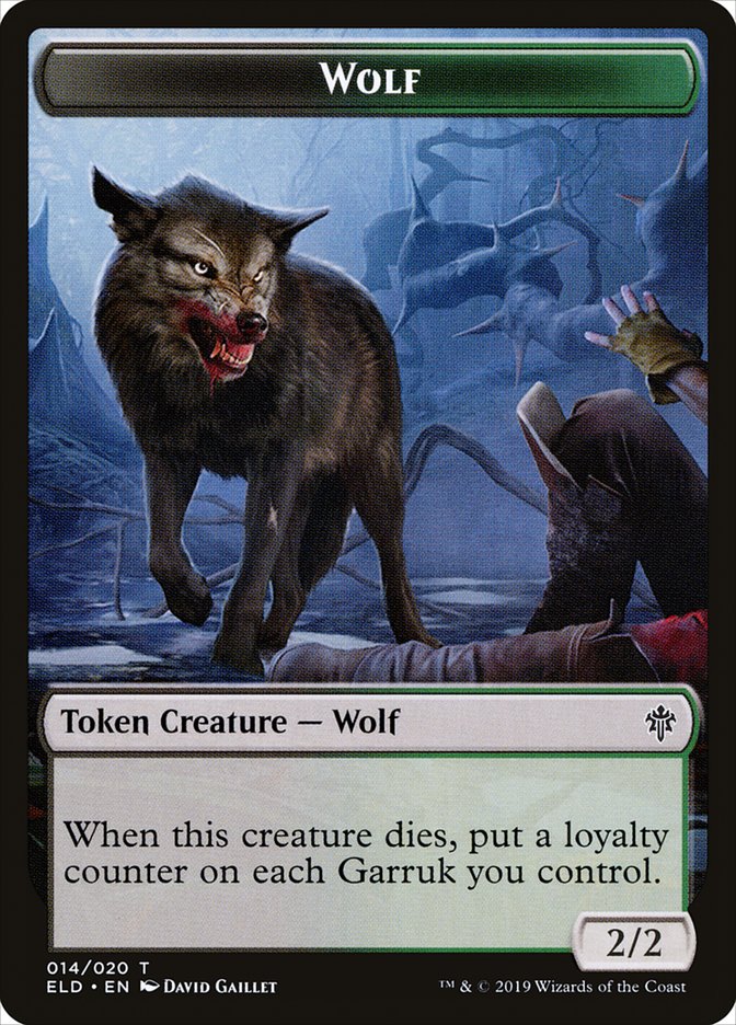 Wolf [Throne of Eldraine Tokens] | Tacoma Games