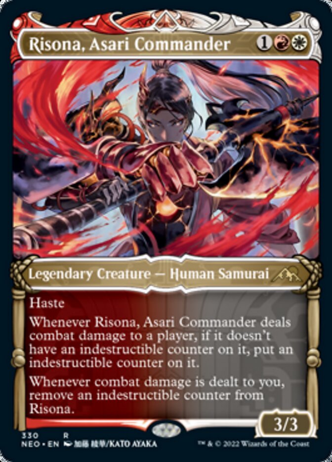 Risona, Asari Commander (Showcase Samurai) [Kamigawa: Neon Dynasty] | Tacoma Games