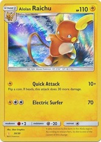 Alolan Raichu (#30 Holofoil) (30) [SM Trainer Kit: Lycanroc & Alolan Raichu] | Tacoma Games