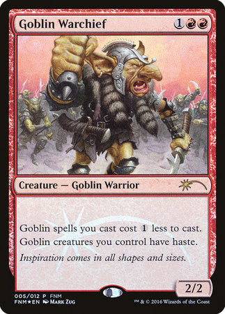 Goblin Warchief (2016) [Friday Night Magic 2016] | Tacoma Games