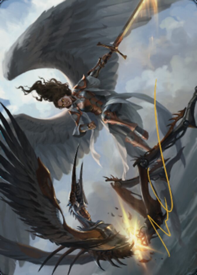 Destroy Evil Art Card (Gold-Stamped Signature) [Dominaria United Art Series] | Tacoma Games