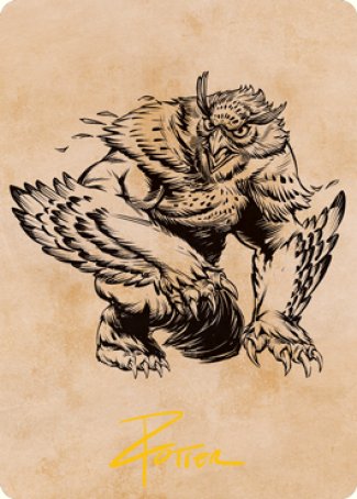 Owlbear (Showcase) Art Card (Gold-Stamped Signature) [Dungeons & Dragons: Adventures in the Forgotten Realms Art Series] | Tacoma Games