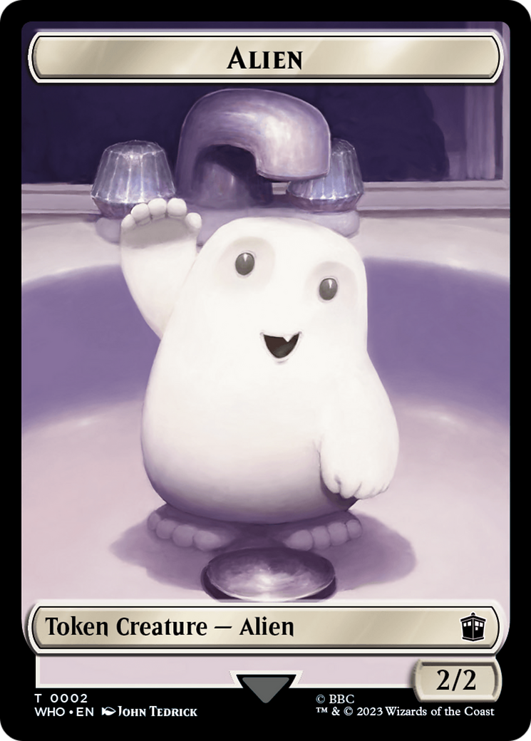 Copy // Alien Double-Sided Token [Doctor Who Tokens] | Tacoma Games