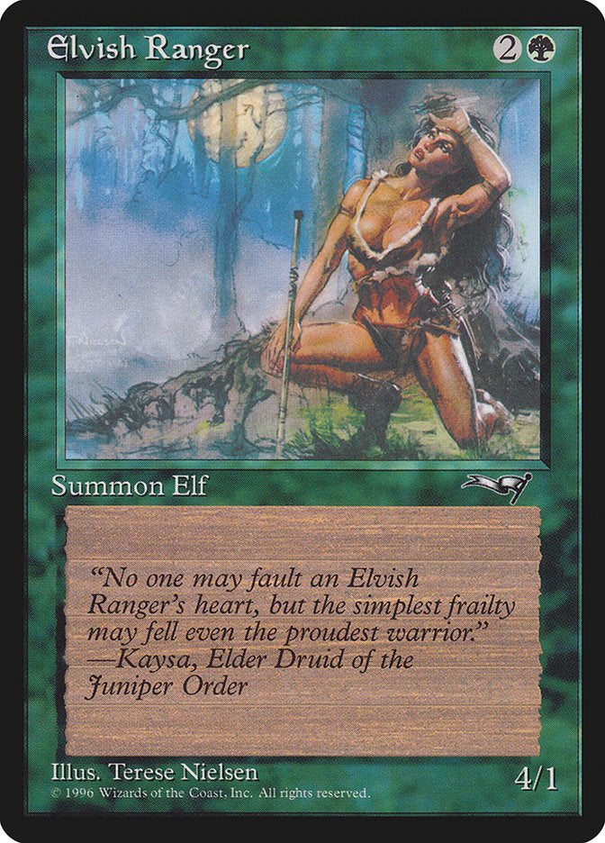 Elvish Ranger (Moon Background) [Alliances] | Tacoma Games
