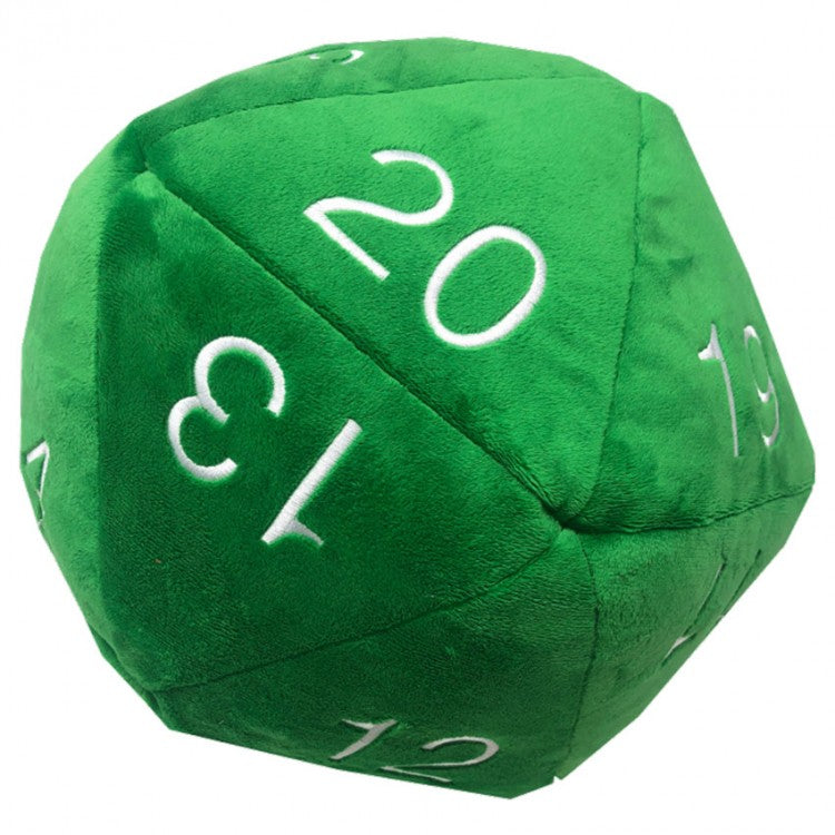 UltraPRO Jumbo D20 Novelty Dice Plush in Green with White Numbering | Tacoma Games